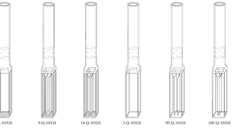Kuvars-Pyrex geçiş contalı ve düz borulu küvetler
